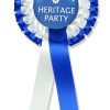 heritage party rosettes