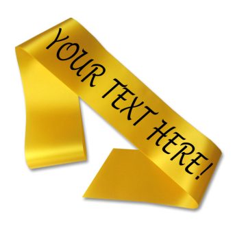 Yellow Personalised Sash