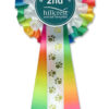 2 tier rianbow dog show rosette