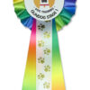 1 tier rainbow dog show rosette
